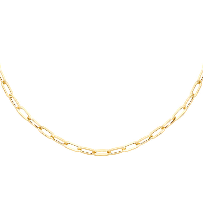 9K Yellow Gold 5.2MM Paperclip Chain with Lobster Clasp 20 Inch Polished 5g 8133506 1