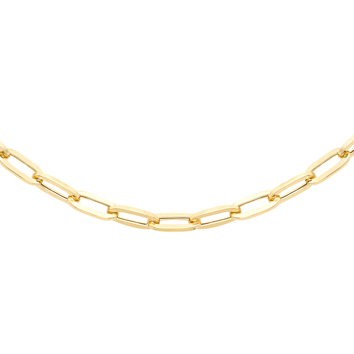 9K Yellow Gold 5.2MM Paperclip Chain with Lobster Clasp 20 Inch Polished 5g 8133506 1