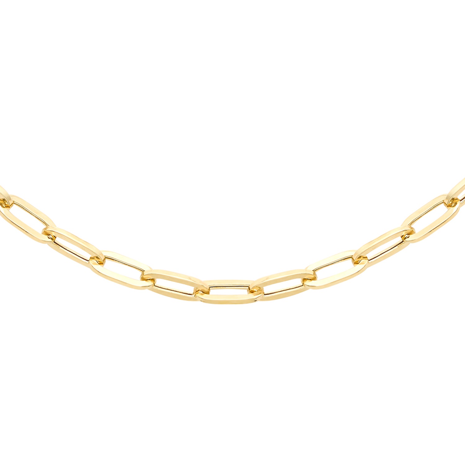 9K Yellow Gold 5.2MM Paperclip Chain with Lobster Clasp 20 Inch Polished 5g 8133506 1