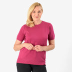 Emma Round Neck Solid Casual Top (Size 16) - Fuchsia_8133680