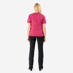 Emma Round Neck Solid Casual Top (Size 16) - Fuchsia_8133680_2