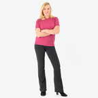 Emma Round Neck Solid Casual Top (Size 16) - Fuchsia_8133680_4