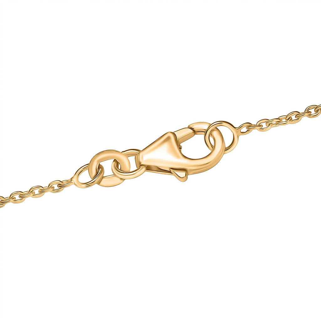 GP - Italian Garden Collection - Red Sapphire & Multi Gemstones Necklace (Size - 20) in 18K Vermeil Yellow Gold Plated Sterling Silver