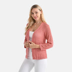 La Marey Lace Cardigan (Size M, Fit 12 To 14) - Coral Pink_8134791_3