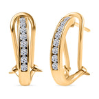 Luxuriant Lab Grown Diamond (SI/GH) J Hoop Half Hoop Clip Earring in 18K Vermeil Yellow Gold Plated Sterling Silver 0.50 cts_8135393