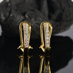 Luxuriant Lab Grown Diamond (SI/GH) J Hoop Half Hoop Clip Earring in 18K Vermeil Yellow Gold Plated Sterling Silver 0.50 cts_8135393_1