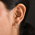 Luxuriant Lab Grown Diamond (SI/GH) J Hoop Half Hoop Clip Earring in 18K Vermeil Yellow Gold Plated Sterling Silver 0.50 cts_8135393_2