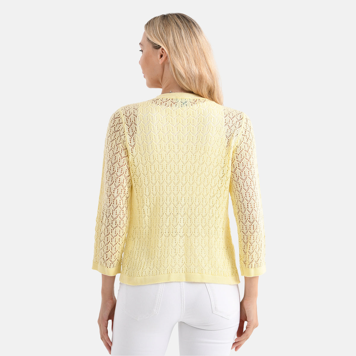 LA MAREY Womens Lace Bolero (Size L, 16-18) - Cheese White V32529974 2