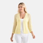 LA MAREY Womens Lace Bolero (Size L, 16-18) - Cheese White_8138437_3