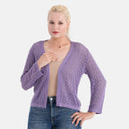 LA MAREY Womens Lace Bolero (Size M, 12-14) - Purple_8138584_3