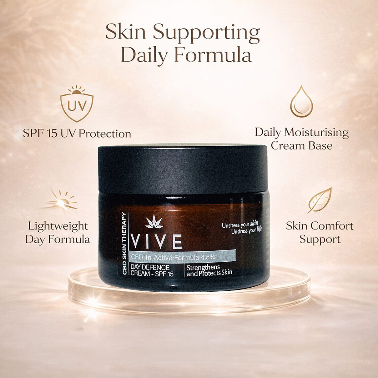 VIVE Day Defence SPF 15 Cream - 50ml with Travel Size - 15ml 8144320 1