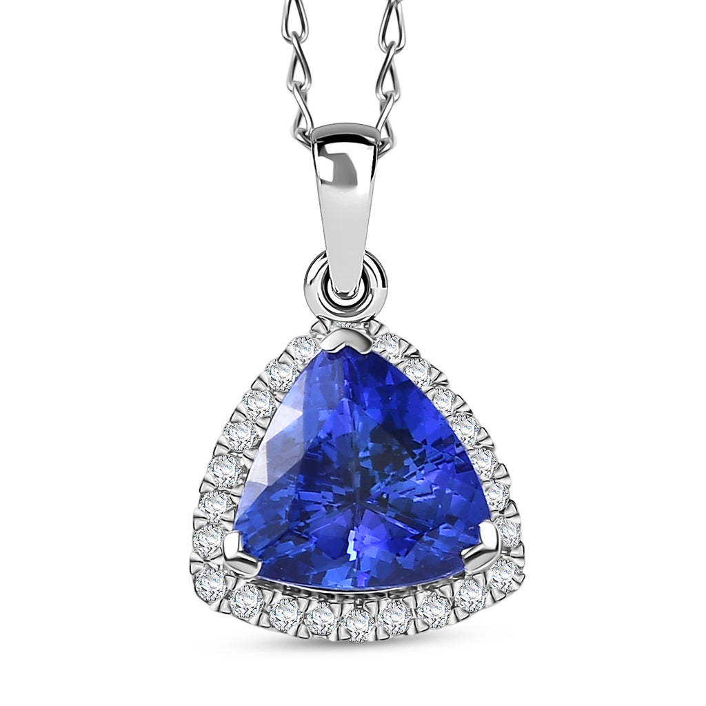 Rhapsody 950 Platinum AAAA Tanzanite White Diamond EF, VS Solitaire Pendant, Platinum Wt.3 Gms  3.100  Ct._8144450