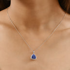 Rhapsody 950 Platinum AAAA Tanzanite White Diamond EF, VS Solitaire Pendant, Platinum Wt.3 Gms  3.100  Ct._8144450_2