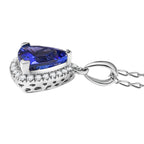 Rhapsody 950 Platinum AAAA Tanzanite White Diamond EF, VS Solitaire Pendant, Platinum Wt.3 Gms  3.100  Ct._8144450_3