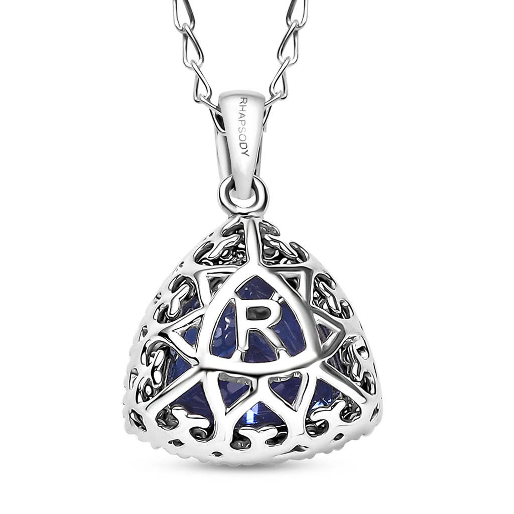 Rhapsody 950 Platinum AAAA Tanzanite White Diamond EF, VS Solitaire Pendant, Platinum Wt.3 Gms  3.100  Ct._8144450_4