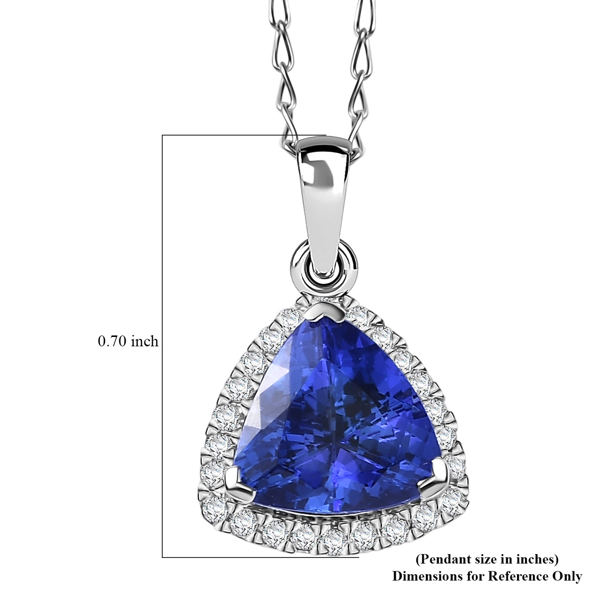 Appraised &amp; Certified RHAPSODY 950 Platinum AAAA Tanzanite, White Diamond EF, VS Halo Pendant, 3.10 Ct. 8144450 7