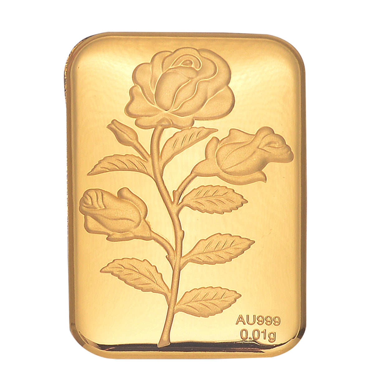 Biggest Gold Deal - 24K Yellow Gold Embossed Rose (39.65X25.90 MM) 8145875 0
