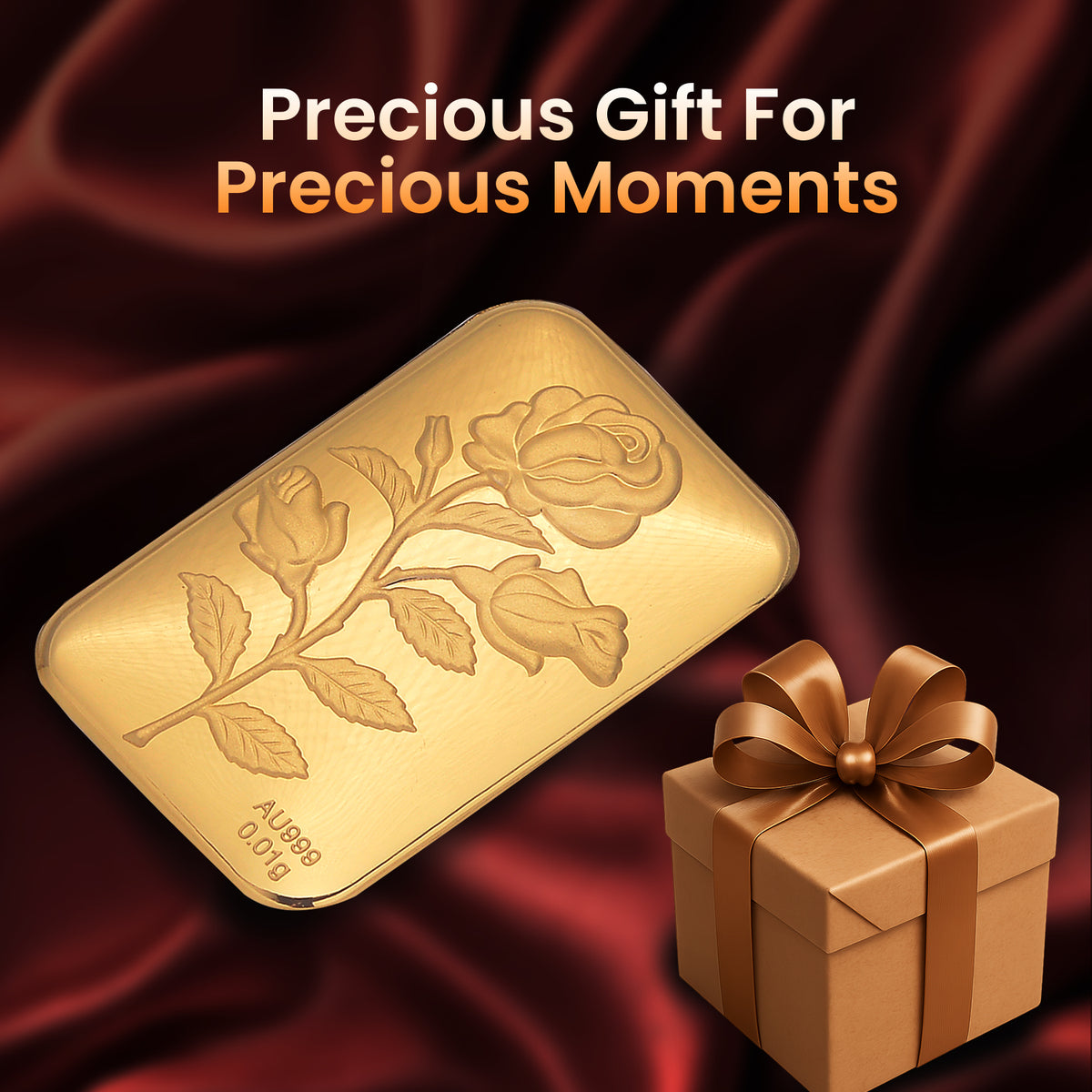 Biggest Gold Deal - 24K Yellow Gold Embossed Rose (39.65X25.90 MM) 8145875 6