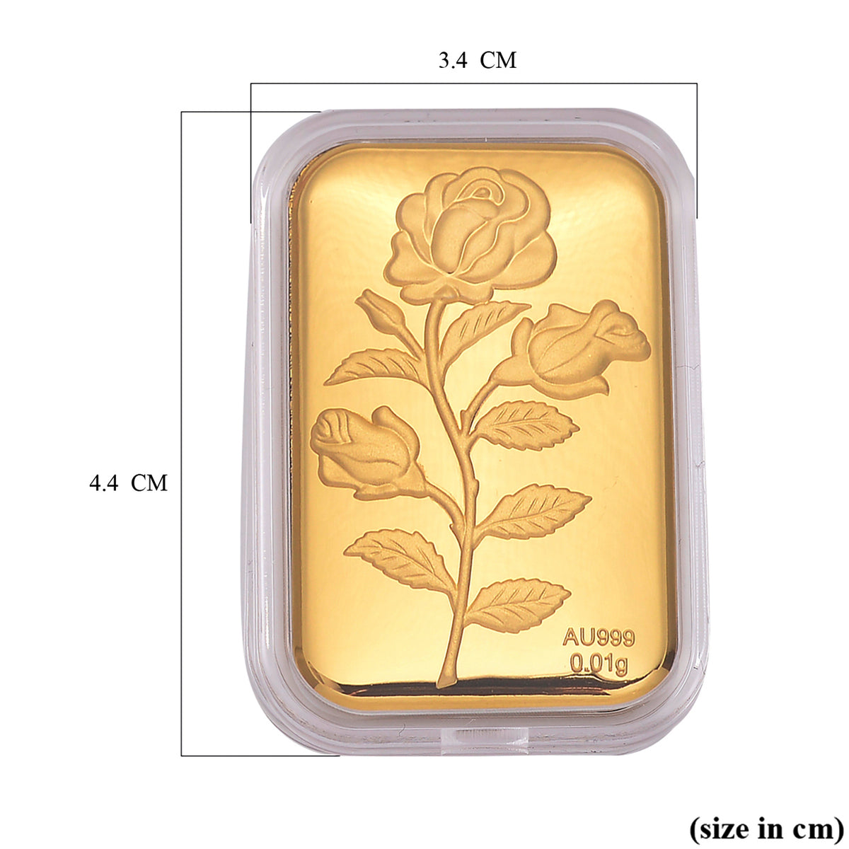 Biggest Gold Deal - 24K Yellow Gold Embossed Rose (39.65X25.90 MM) 8145875 7
