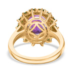 Moroccan Amethyst, Rhodolite Garnet, Natural Chrome Diopside Solitaire Ring in 18K YG VermeilSterling Silver  4.281  Ct._8148164_4