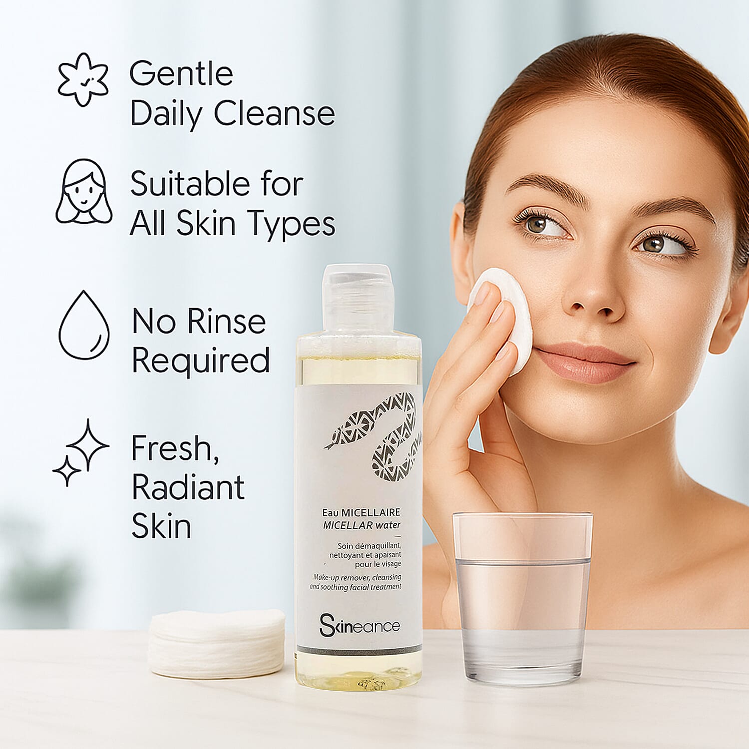 SKINEANCE Snake Venom Micellar Water Cleanser 200ml 8149157 3