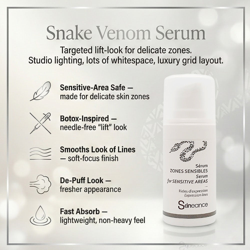 SKINEANCE Snake Venom Targeted Serum for Sensitive Areas 15ml 8149162 1