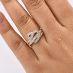 Luxuriant Diamond Lab Grown Diamond (SI-G/H) Ring in 18k Vermeil Yellow & Rose Gold Plated and Rhodium Overlay Sterling Silver 0.50 Ct._8149860_1