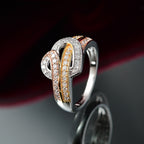 Luxuriant Diamond Lab Grown Diamond (SI-G/H) Ring in 18k Vermeil Yellow & Rose Gold Plated and Rhodium Overlay Sterling Silver 0.50 Ct._8149860_2