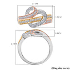 Luxuriant Diamond Lab Grown Diamond (SI-G/H) Ring in 18k Vermeil Yellow & Rose Gold Plated and Rhodium Overlay Sterling Silver 0.50 Ct._8149860_5