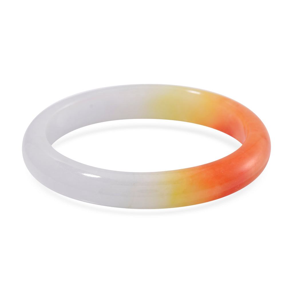 Black Friday Mega Deal - Bi Colour Jadeite Jade Bangle (Size 7.5) 250.00 Ct._8151164_2
