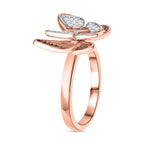 White Diamond Butterfly Ring in 18K Vermeil Rose Gold Plated Sterling Silver_8151650_3