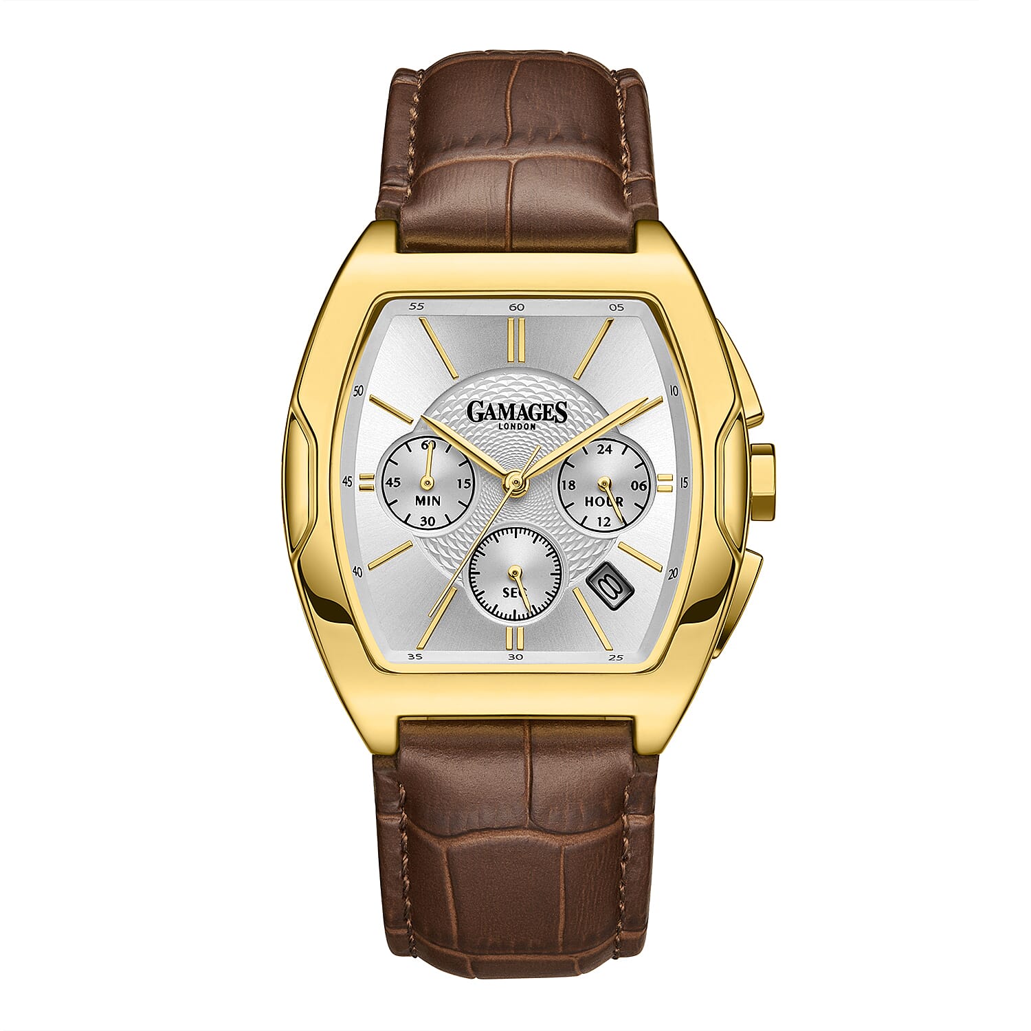 Gamages Of London Limited Edition Hand Assembled Cochrane Fortis Mechanical Quartz Gold White Mens watch 8152359 0