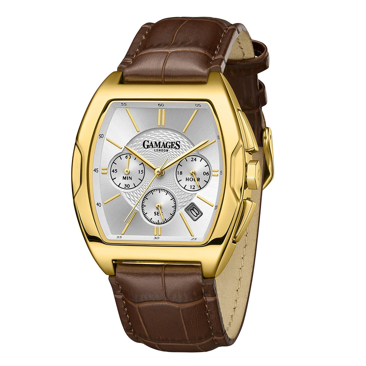 Gamages Of London Limited Edition Hand Assembled Cochrane Fortis Mechanical Quartz Gold White Mens watch 8152359 2