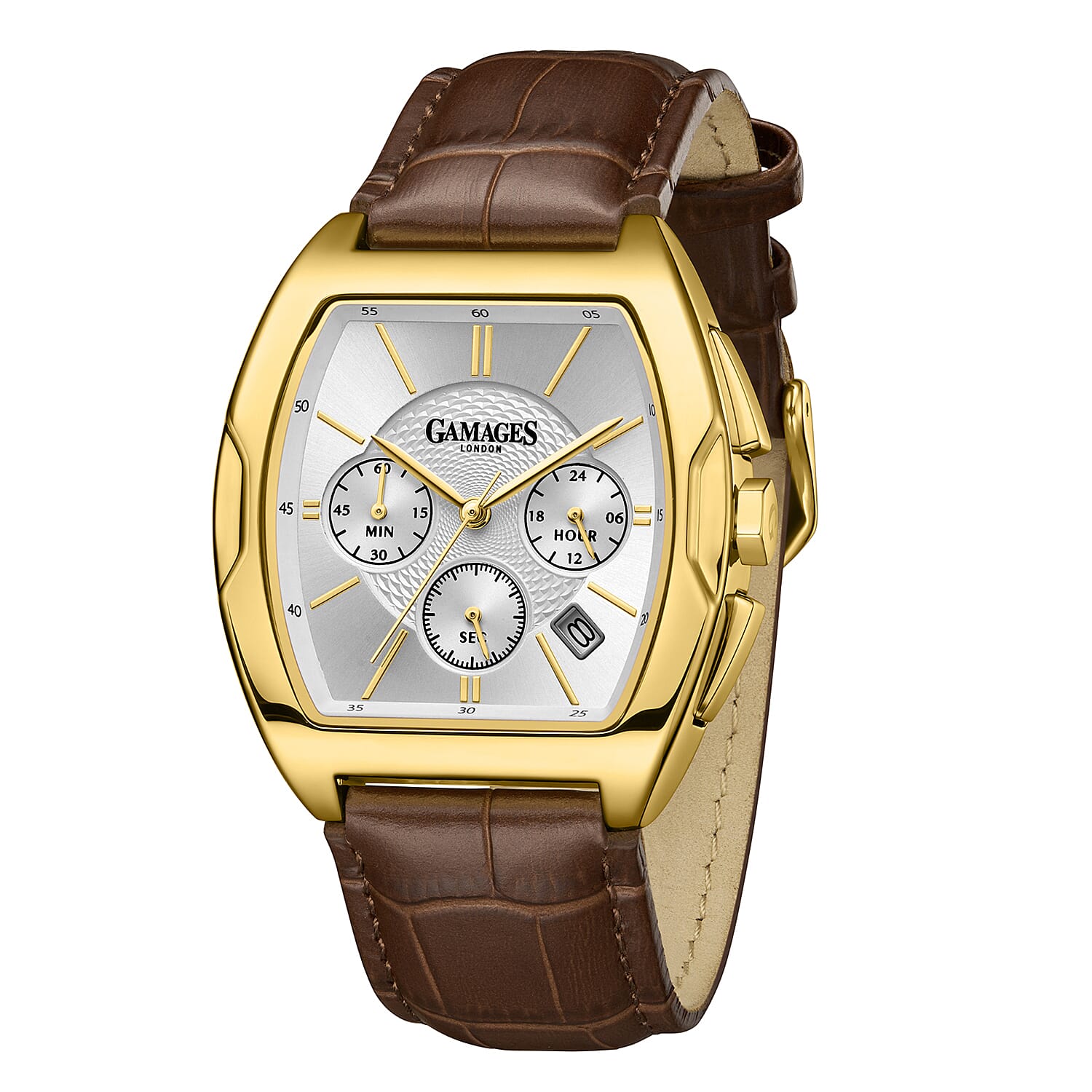 Gamages Of London Limited Edition Hand Assembled Cochrane Fortis Mechanical Quartz Gold White Mens watch 8152359 2