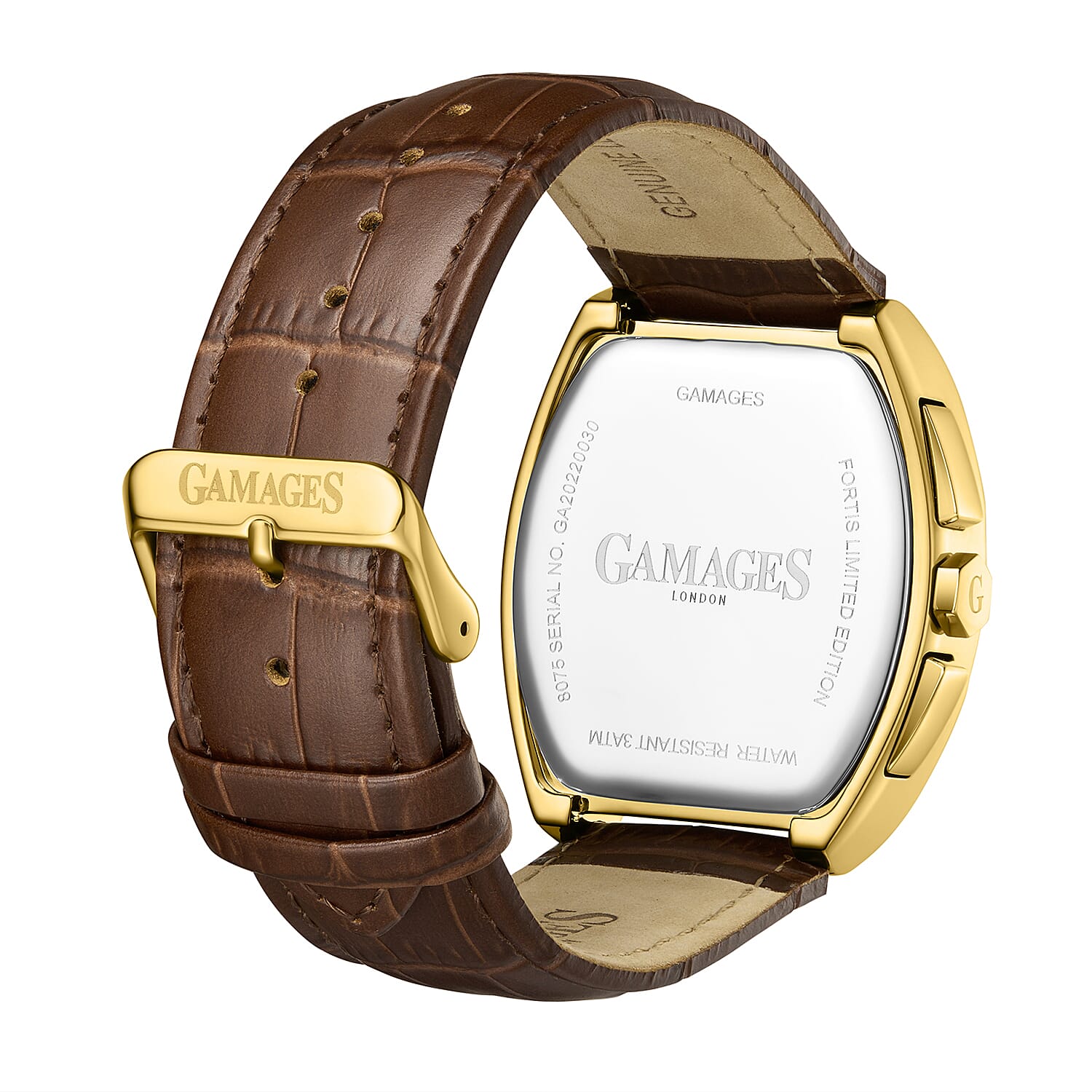 Gamages Of London Limited Edition Hand Assembled Cochrane Fortis Mechanical Quartz Gold White Mens watch 8152359 3