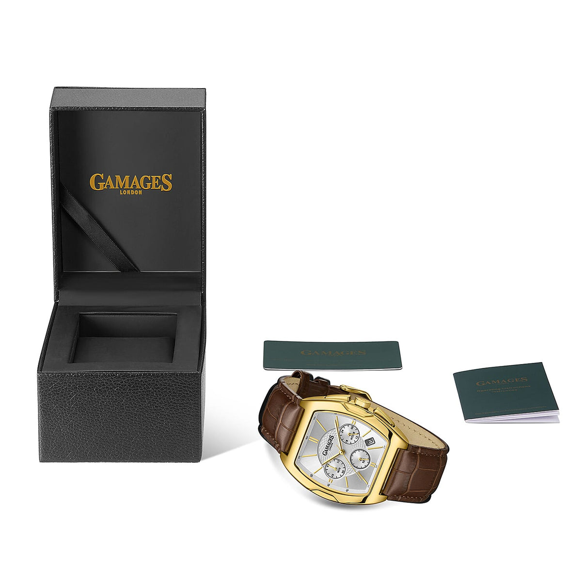 Gamages Of London Limited Edition Hand Assembled Cochrane Fortis Mechanical Quartz Gold White Mens watch 8152359 4