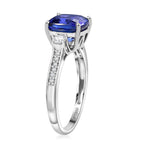 Rhapsody 950 Platinum AAAA Tanzanite White Diamond VS-EF Main Stone With Side Stone Ring, Platinum Wt.5.28 Gms  3.891  Ct._8152882_3