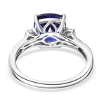 Rhapsody 950 Platinum AAAA Tanzanite White Diamond VS-EF Main Stone With Side Stone Ring, Platinum Wt.5.28 Gms  3.891  Ct._8152882_4