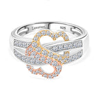 Luxuriant Diamond Lab Grown Diamond (SI-G/H) Ring in 18K Vermeil & Rose Gold Plated and Rhodium Ovelay Sterling Silver_8154188