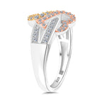 Luxuriant Diamond Lab Grown Diamond (SI-G/H) Ring in 18K Vermeil & Rose Gold Plated and Rhodium Ovelay Sterling Silver_8154188_3