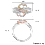 Luxuriant Diamond Lab Grown Diamond (SI-G/H) Ring in 18K Vermeil & Rose Gold Plated and Rhodium Ovelay Sterling Silver_8154188_5