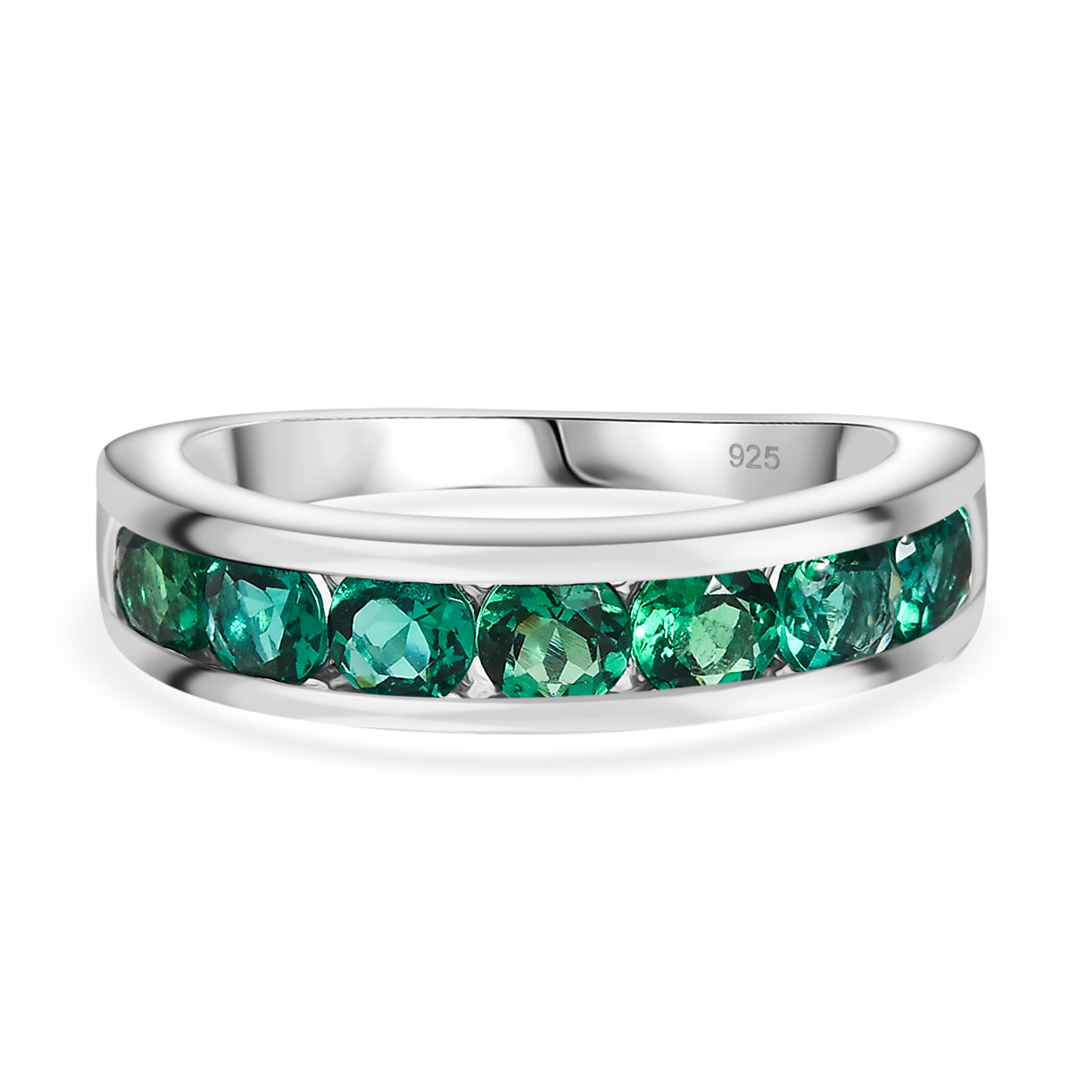 First Time Ever- Lab Grown Emerald Ring in Platinum Overlay Sterling Silver 1.25 Ct. 8155429 7