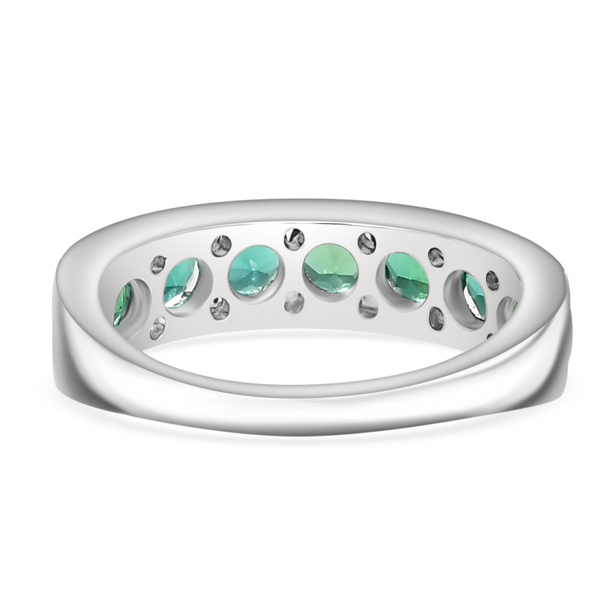 First Time Ever- Lab Grown Emerald Ring in Platinum Overlay Sterling Silver 1.25 Ct. 8155429 11