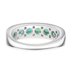 Lab Grown Emerald Channel Set Ring in Platinum Overlay Sterling Silver 1.14 Ct._8155429_4