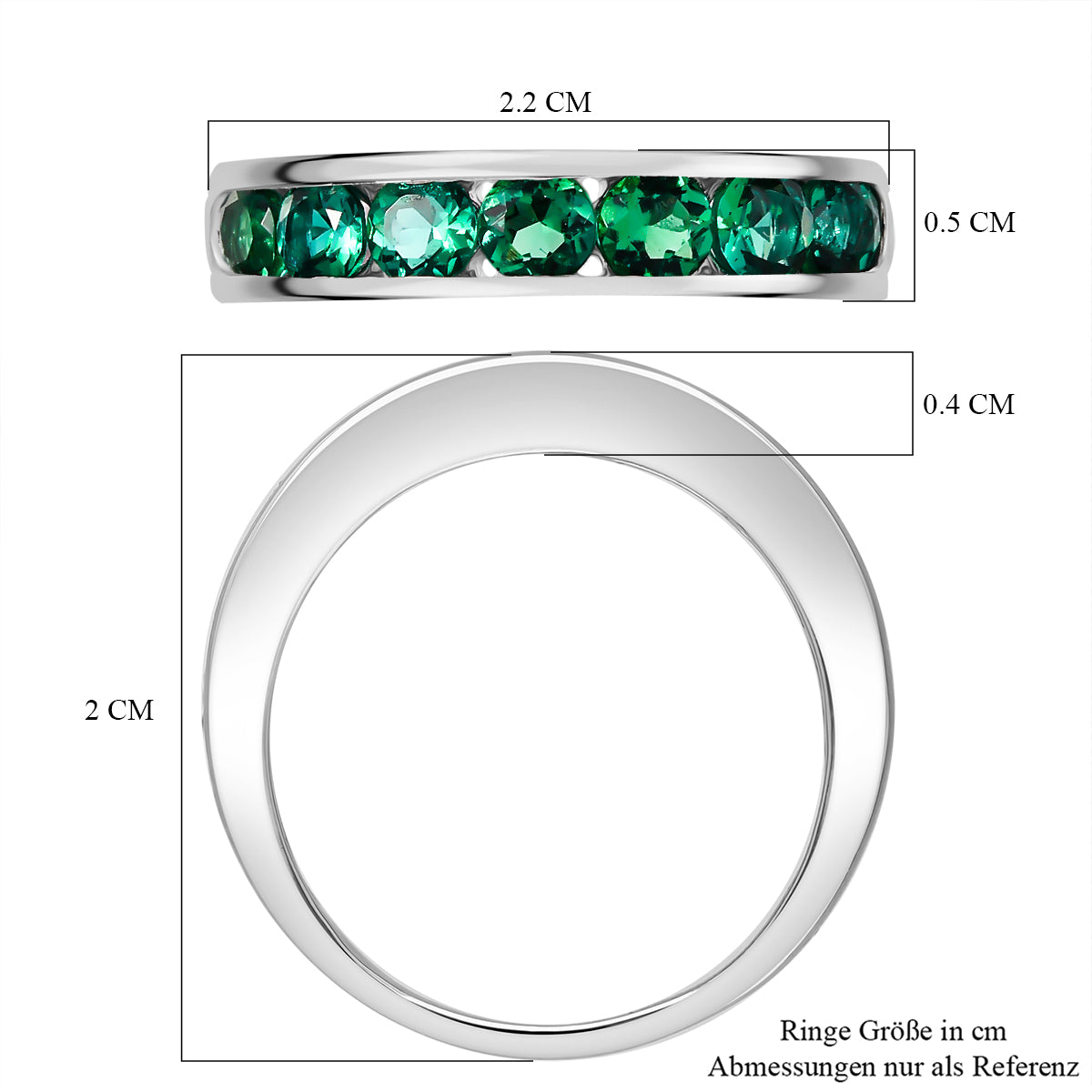 First Time Ever- Lab Grown Emerald Ring in Platinum Overlay Sterling Silver 1.25 Ct. 8155429 12