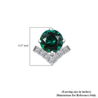 Luxuriant 10K White Gold AAA Lab Grown Emerald, Lab Grown Diamond GH, SI Solitaire Stud Push Post Earring, Gold Wt.1.7 Gms  2.506  Ct._8155624_5