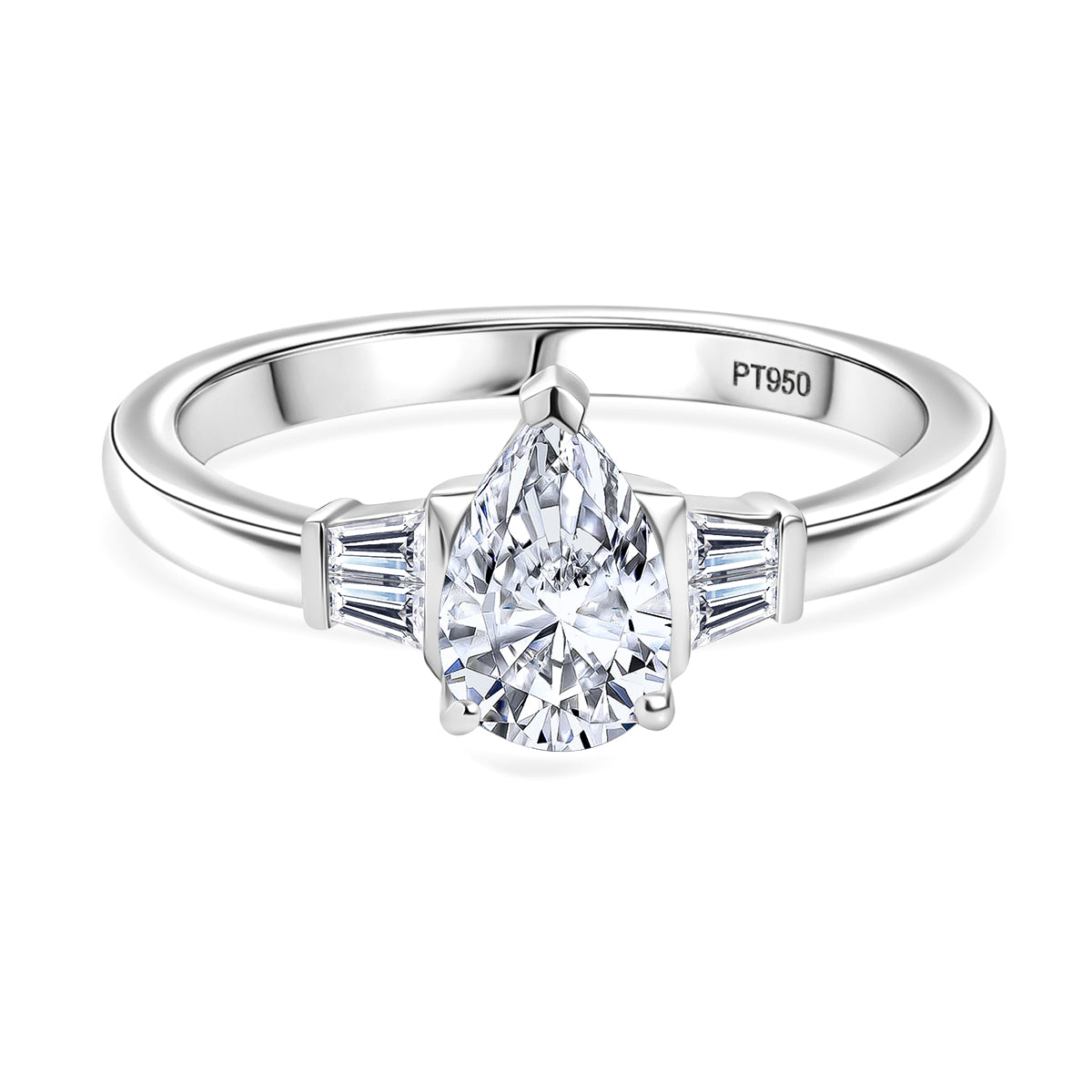 1.27.Ct Luxuriant Diamond 950 Platinum IGI Certified (VS-EF) Lab Grown Diamond Ring 1.27 Ct, Platinu V32499230 0