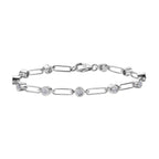 Luxuriant Diamond Lab Grown Diamond (SI-G/H) Bracelet (Size - 7.5) in Rhodium Overlay Sterling Silver 1.00 Ct._8156667