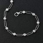 Luxuriant Diamond Lab Grown Diamond (SI-G/H) Bracelet (Size - 7.5) in Rhodium Overlay Sterling Silver 1.00 Ct._8156667_1