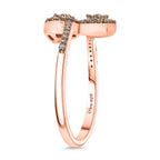 Luxuriant - Champagne Diamond Bypass Ring in Vermeil Rose Gold Plated Sterling Silver_8156694_2
